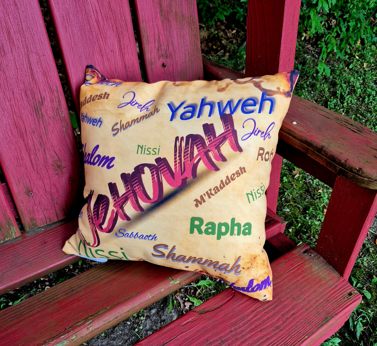 Jehovah Outdoor Pillow