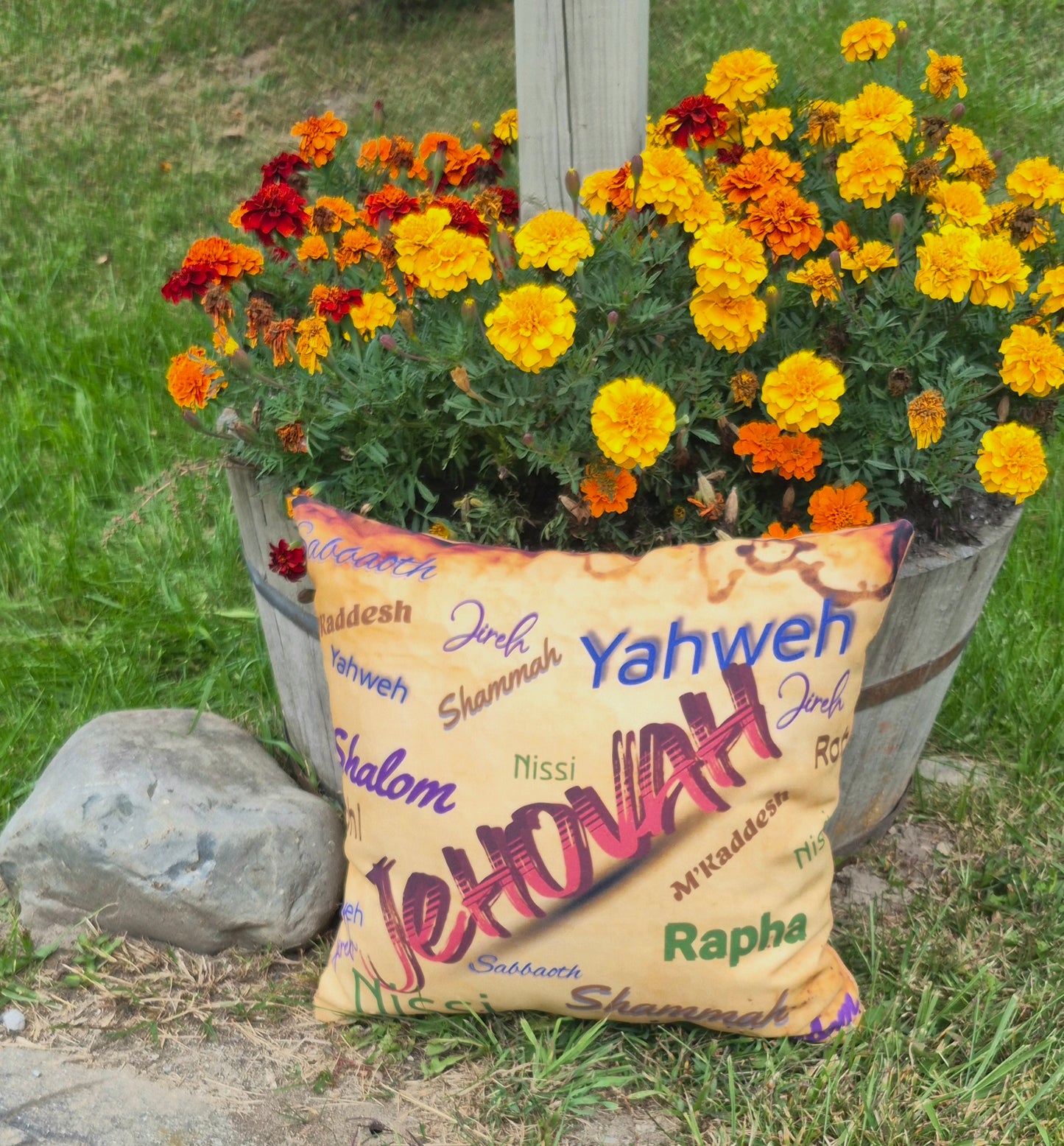 Jehovah Outdoor Pillow