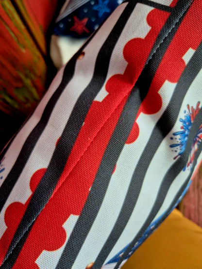 Flag Stamp Outdoor Pillow
