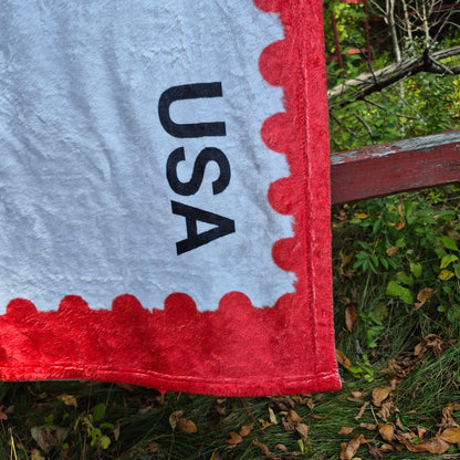Flag Stamp Velveteen Blanket