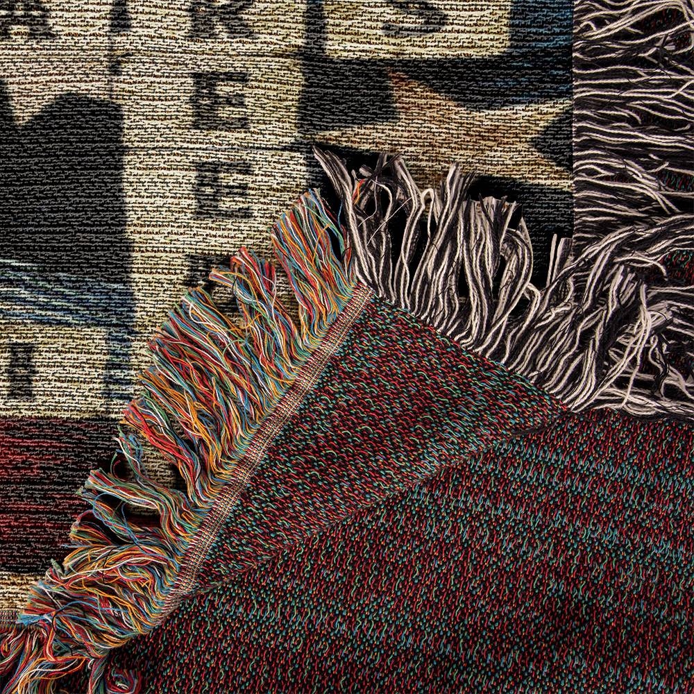 Patriotic Crossword Woven Blanket
