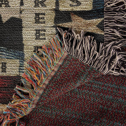 Patriotic Crossword Woven Blanket