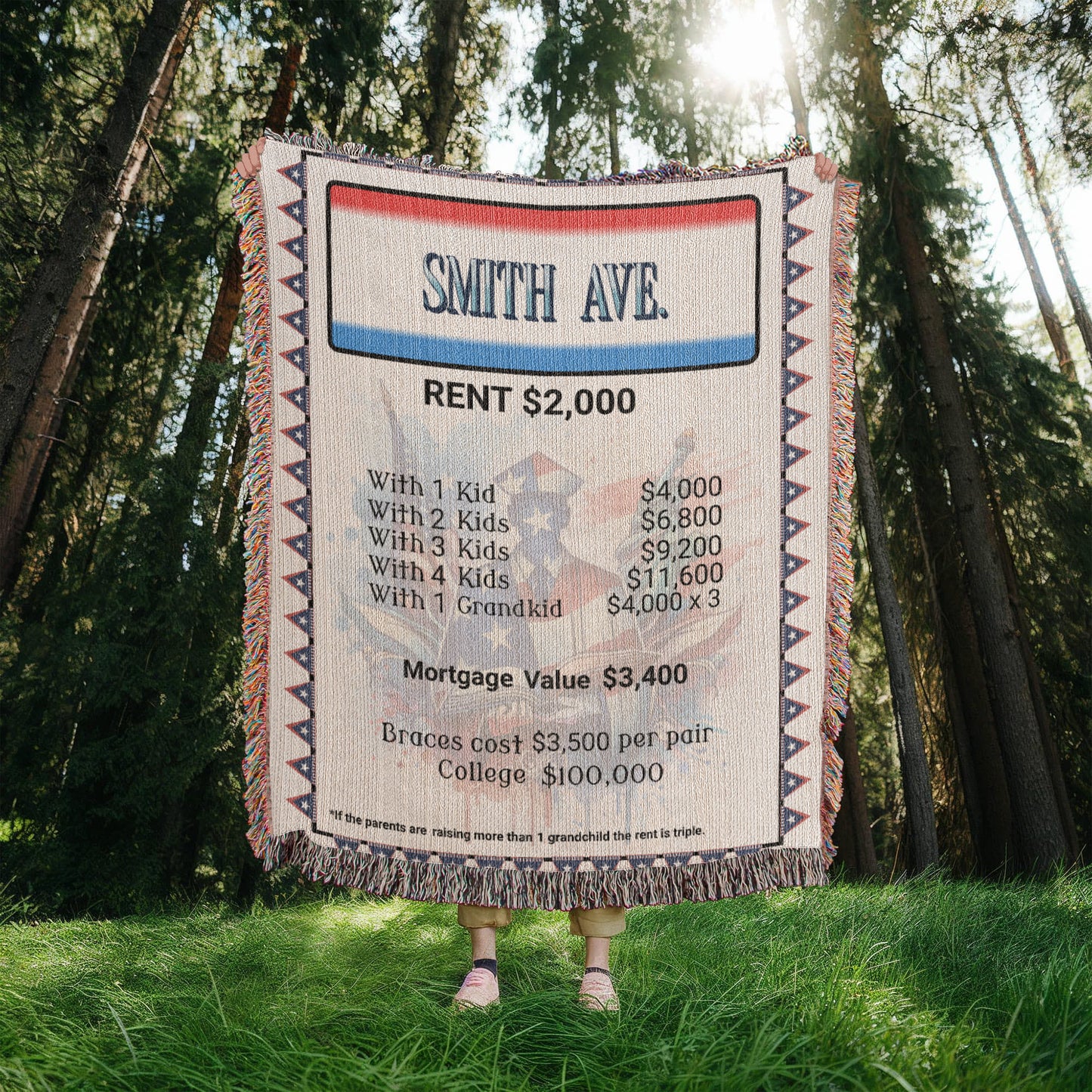 Monopoly Woven Blanket